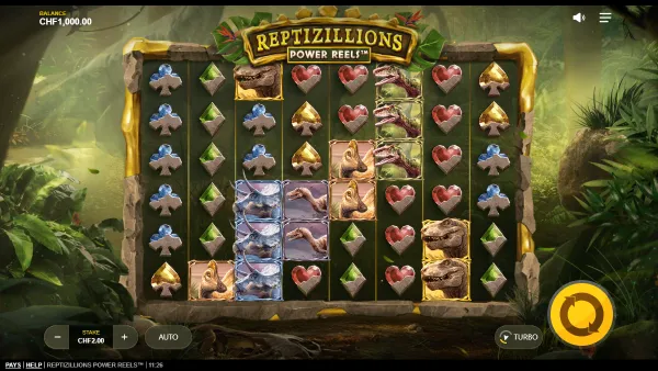 Reptizillions Power Reels gameplay 1 - swiss4win.ch