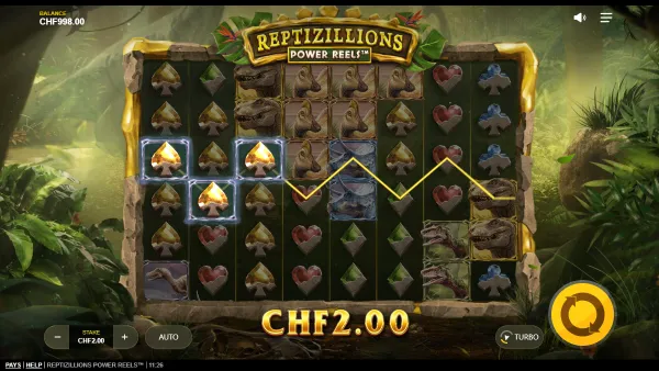 Reptizillions Power Reels gameplay 2 - swiss4win.ch