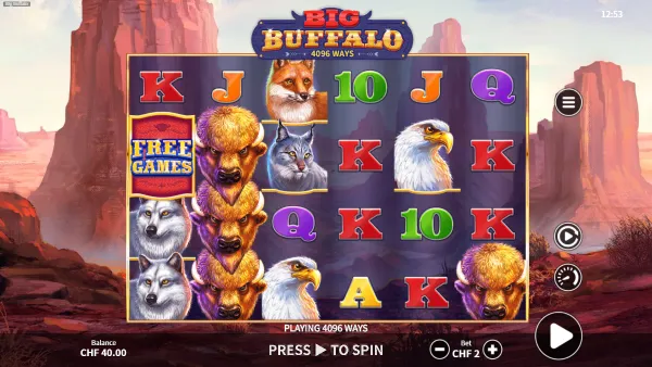 Big Buffalo gameplay 1 - swiss4win.ch
