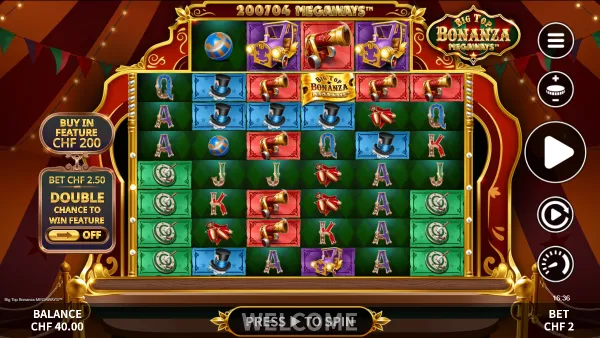 Big Top Bonanza Megaways gameplay 1 - swiss4win.ch