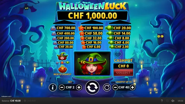 Halloween Luck gameplay 1 - swiss4win.ch