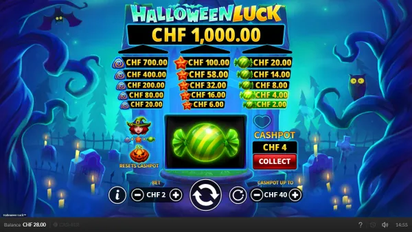 Halloween Luck gameplay 2 - swiss4win.ch