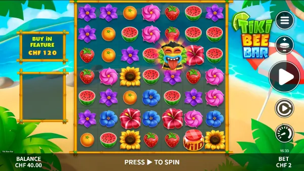 Tiki Bee Bar gameplay 1 - swiss4win.ch