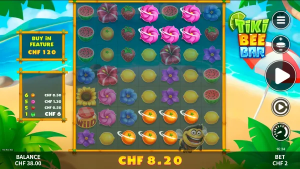Tiki Bee Bar gameplay 2 - swiss4win.ch