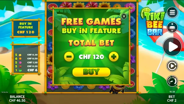 Tiki Bee Bar gameplay 3 - swiss4win.ch