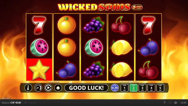 Wicked Spins gameplay 1 - swiss4win.ch