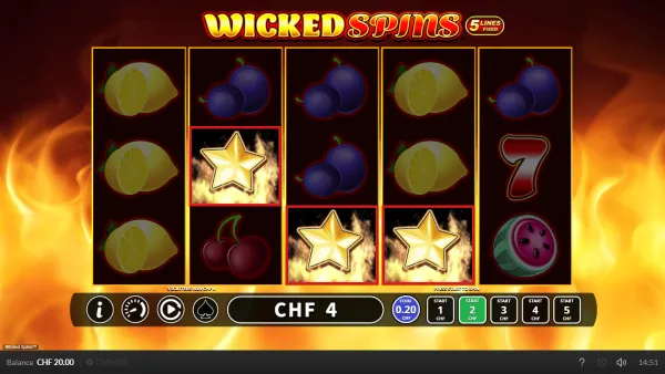 Wicked Spins gameplay 2 - swiss4win.ch